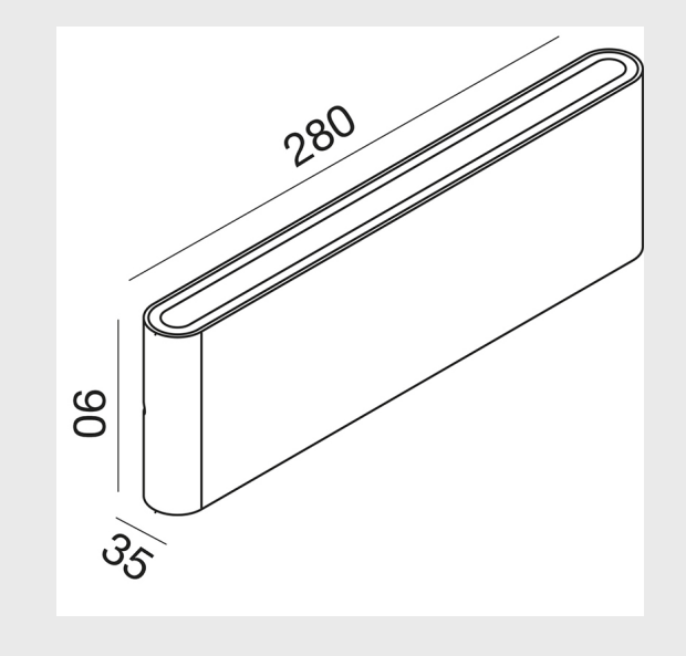 GEALUCE Applique slim in alluminio bianco-antracite-marrone IP54 LED