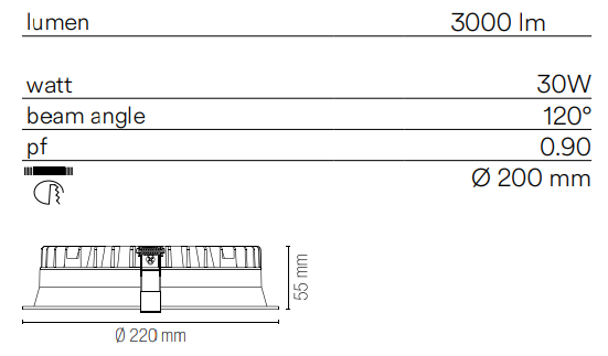 Incasso in alluminio pressofuso antiriflesso con cavo easy connection integrato 24V led RGB+4000°k 30W 3000LM  XANTO