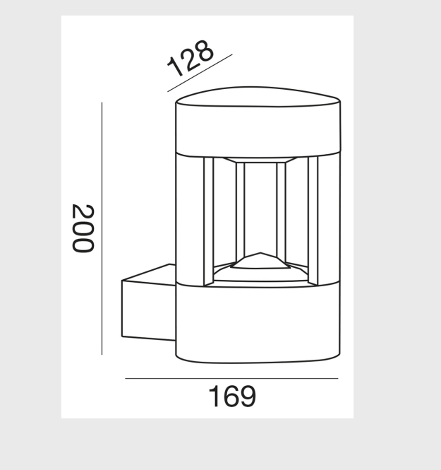 GEALUCE Applique in alluminio grigio-antracite 1xGX53 non incl. IP54