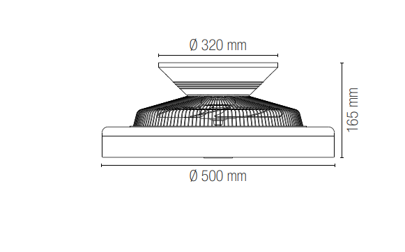 Plafoniera con ventilatore led integrato CCT 34W 4450lm collezione FOEHN