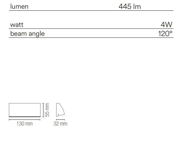 Applique segnapasso in alluminio antracite IP54 led luce naturale 4000°k 4W 445LM SHELBY