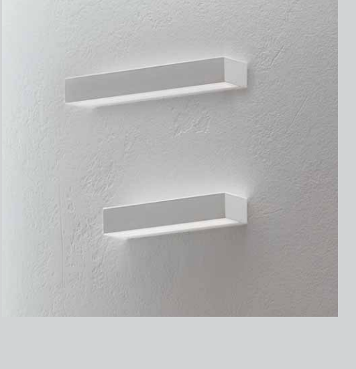 GEALUCE Applique in alluminio bianco satinato. LED GAP LINEA