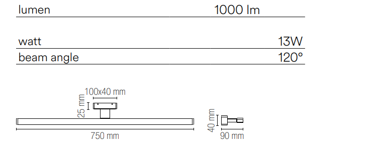 Applique da specchio led integrato in alluminio bianco, nero, cromo e oro spazzolato 13W 1000lm 4000°k collezione LANCER