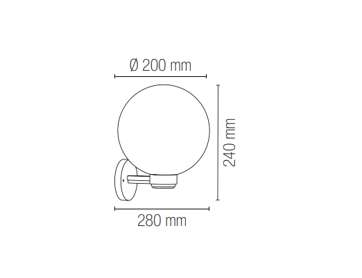 Applique per esterno IP44 sfera in PMMA trasparente , bianco , fumè 1XE27 non inclusa POLLY-AP