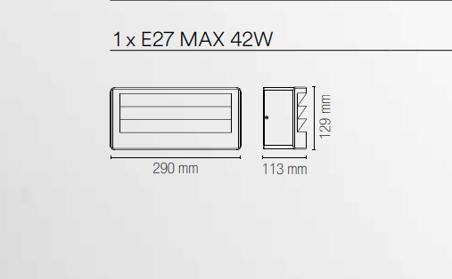 Applique per esterno in alluminio finitura antracite con diffusore opale in policarbonato IP54 1XE27 non inclusa DENVER