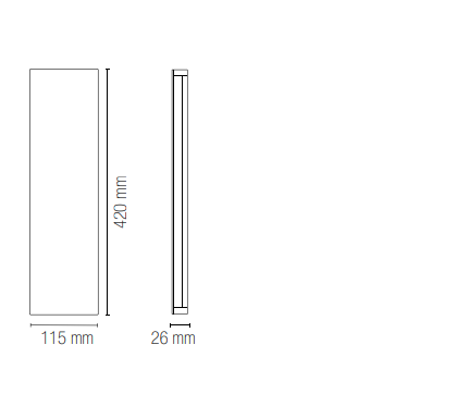 Applique per esterno in alluminio antracite IP65 led integrato luce natura 4000°k disponibile in due misure RIBBON