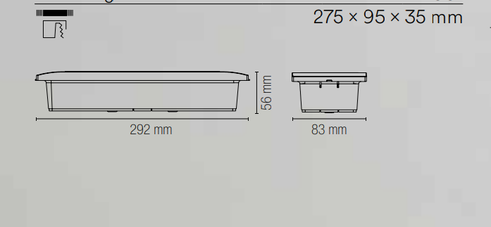 Lampada di emergenza led con batteria Li-on incasso su cassetta INCLUSA 4W 4000°k 80 lumen collezione HELP 511