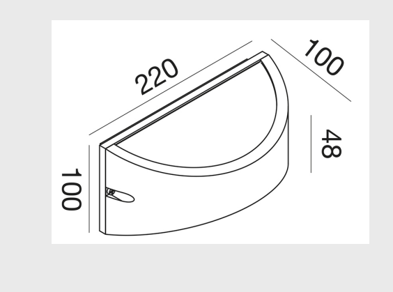 GEALUCE Applique in alluminio bianco-antracite-marrone IP54 LED