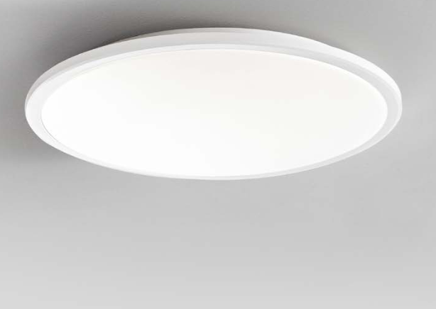 Plafoniera LED plastica bianca diffusore acrilico satinato CCT varie dimensioni MAYFAIR