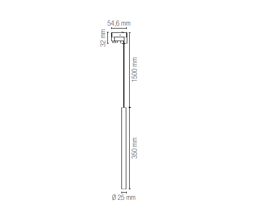 Sospensione per binario Track trifase LED-OBOE finitura bianca-nera-cromo-oro-bronzo 3,5W