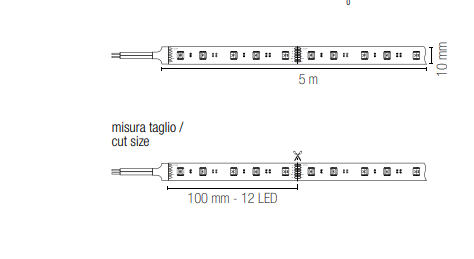 Strip led 5 metri 24V 24W/m 13260 lumen CCT IP20