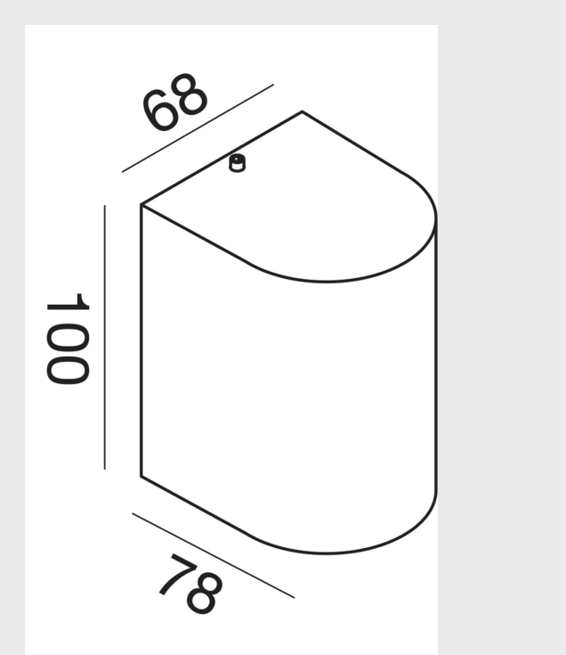 GEALUCE Applique cilindro in alluminio bianco-antracite-marrone IP44 1-2XGU10 non incl.