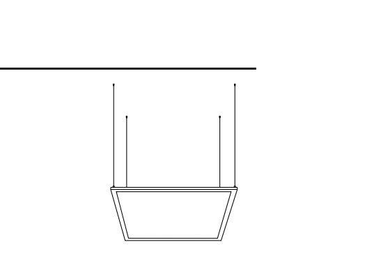 Kit 6 cavi 150cm in acciaio per sospensione per tutti i modelli di pannelli led collezione PANEL