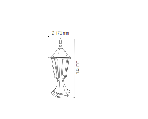 Palo lanterna per esterno IP44 in alluminio antracite o bianco diffusore vetro lampada 1XE27 non inclusa MILANO