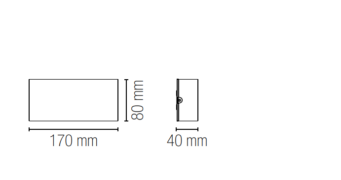 Applique per esterno in alluminio bianco o nero IP54 led integrato con regolazione luce 3000-4000°k 6W 600 lumen BEETLE