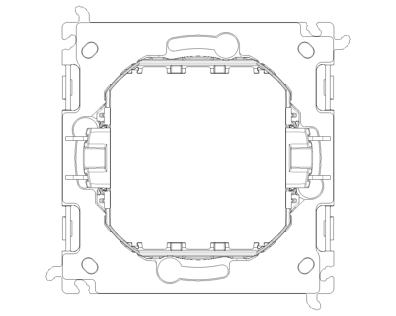 Supporto 2 moduli per scatole da incasso ø 60 mm Vimar Linea 30602