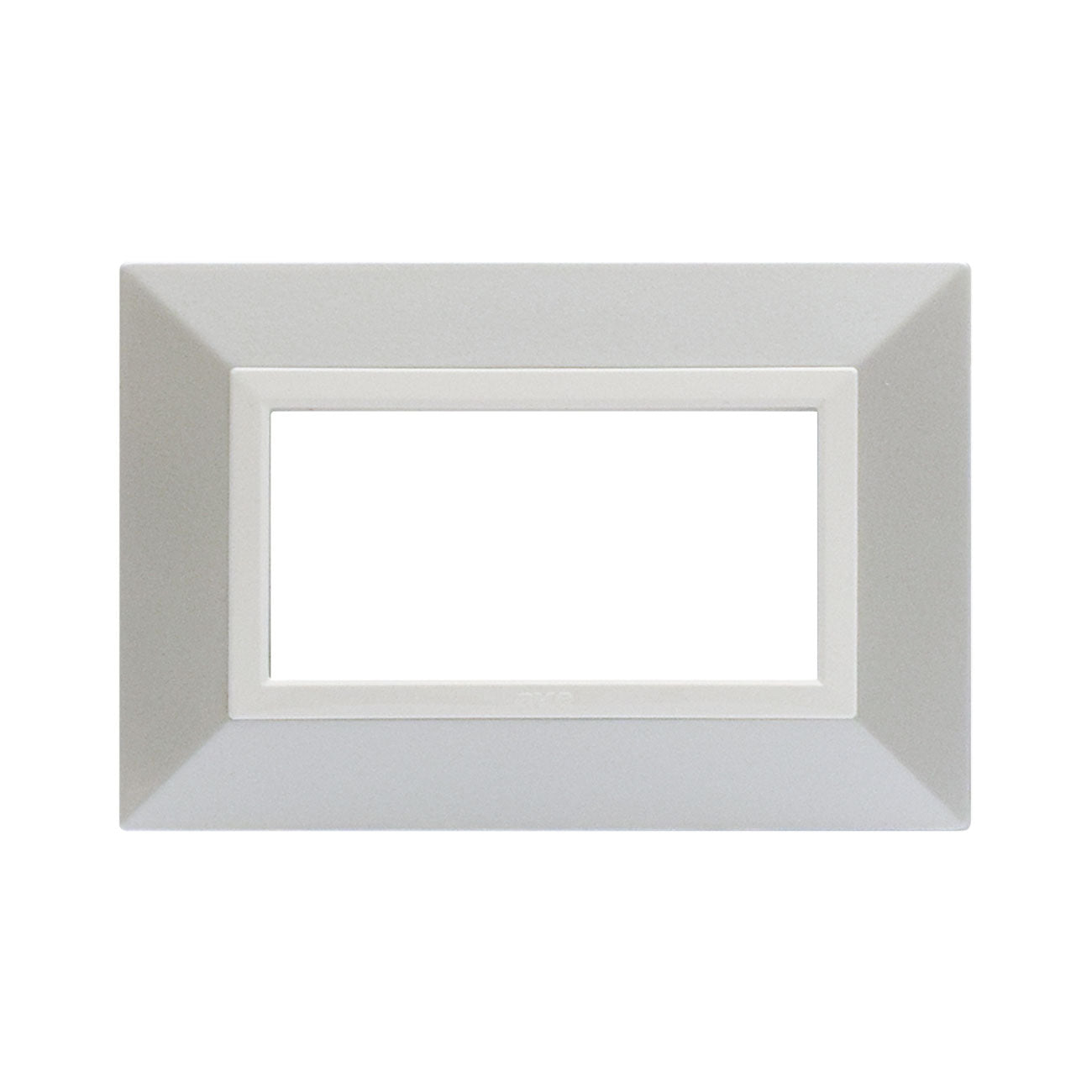 AVE Placca Zama, S44 colore bianco micalizzato, metallo con cornice bianco 3/4/7 moduli 44P93BMC