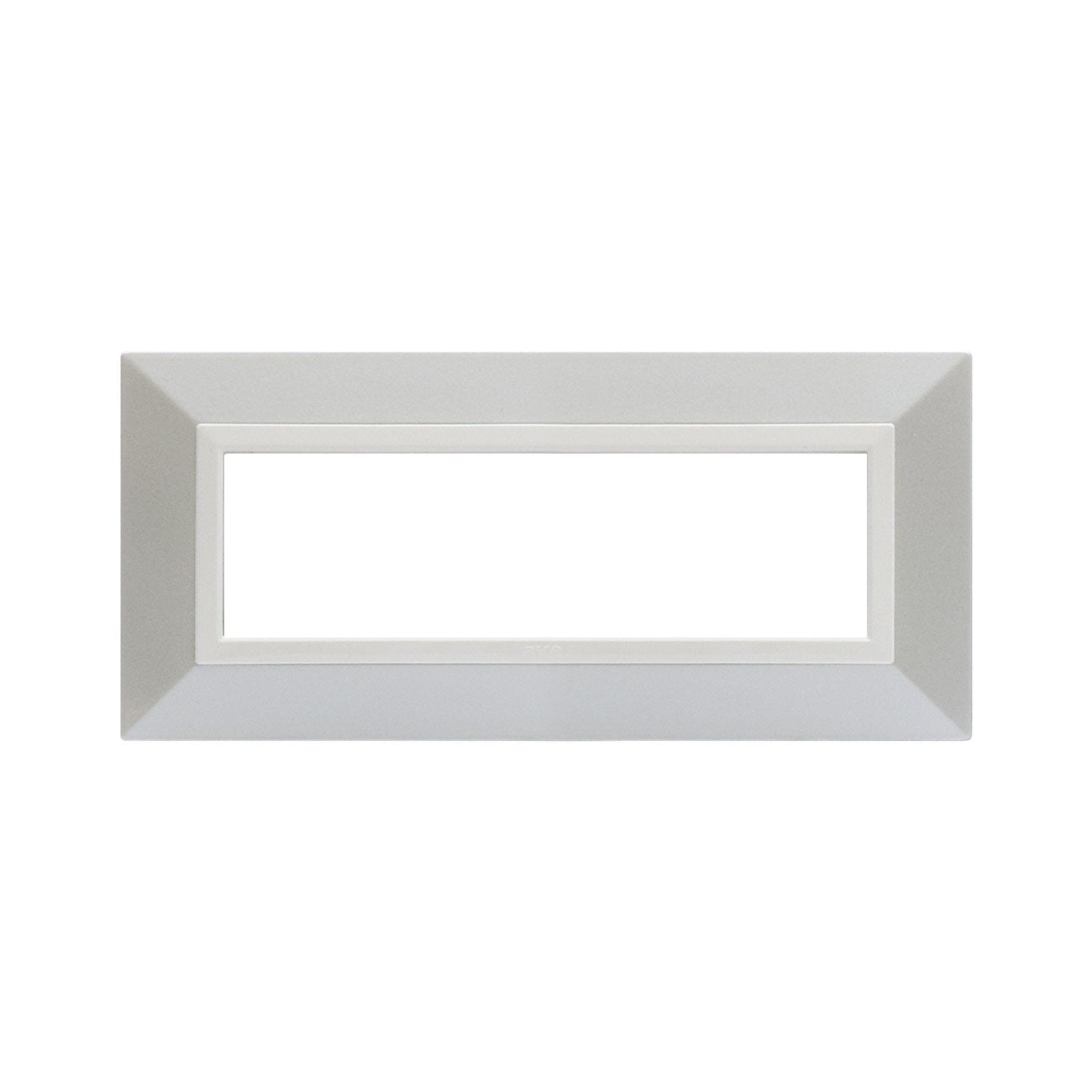 AVE Placca Zama, S44 colore bianco micalizzato, metallo con cornice bianco 3/4/7 moduli 44P93BMC