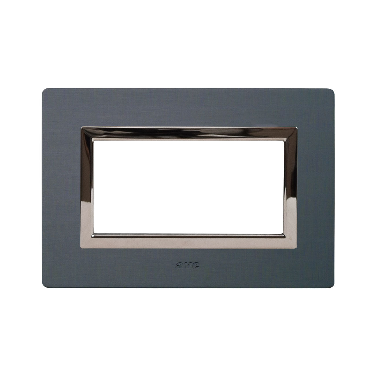 AVE Placca Vera44 Alluminio, S44 colore antracite, metallo con cornice cromo 3/4/7 moduli 44PA3ANS