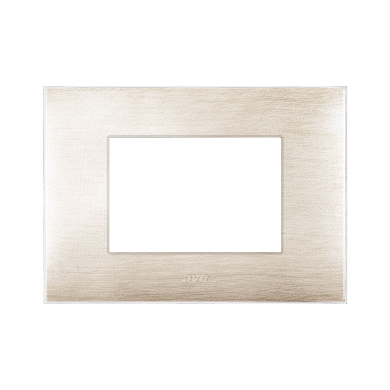 AVE Placca Tecnopolimero Young S44, colore beige spazzolato 3D 3/4/7 moduli 44PJBEG/3D