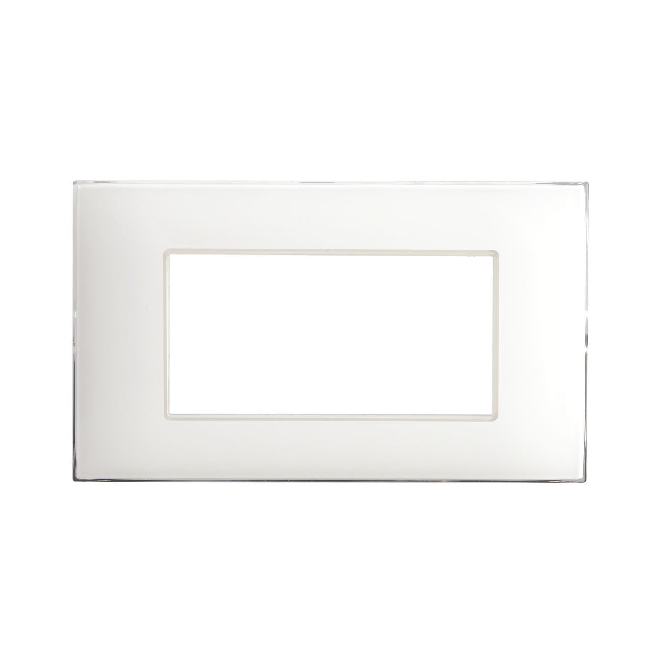 AVE placca tecnopolimero YOUNG S44, colore bianco opaco 3/4/7 moduli 44PJBO