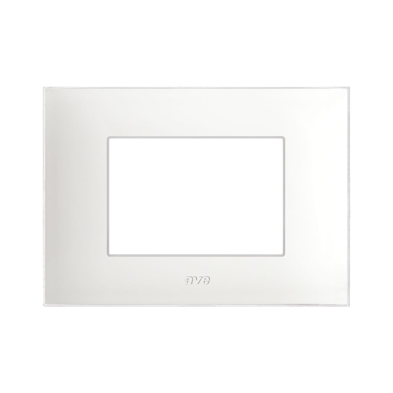 AVE placca tecnopolimero YOUNG S44, colore bianco opaco 3/4/7 moduli 44PJBO