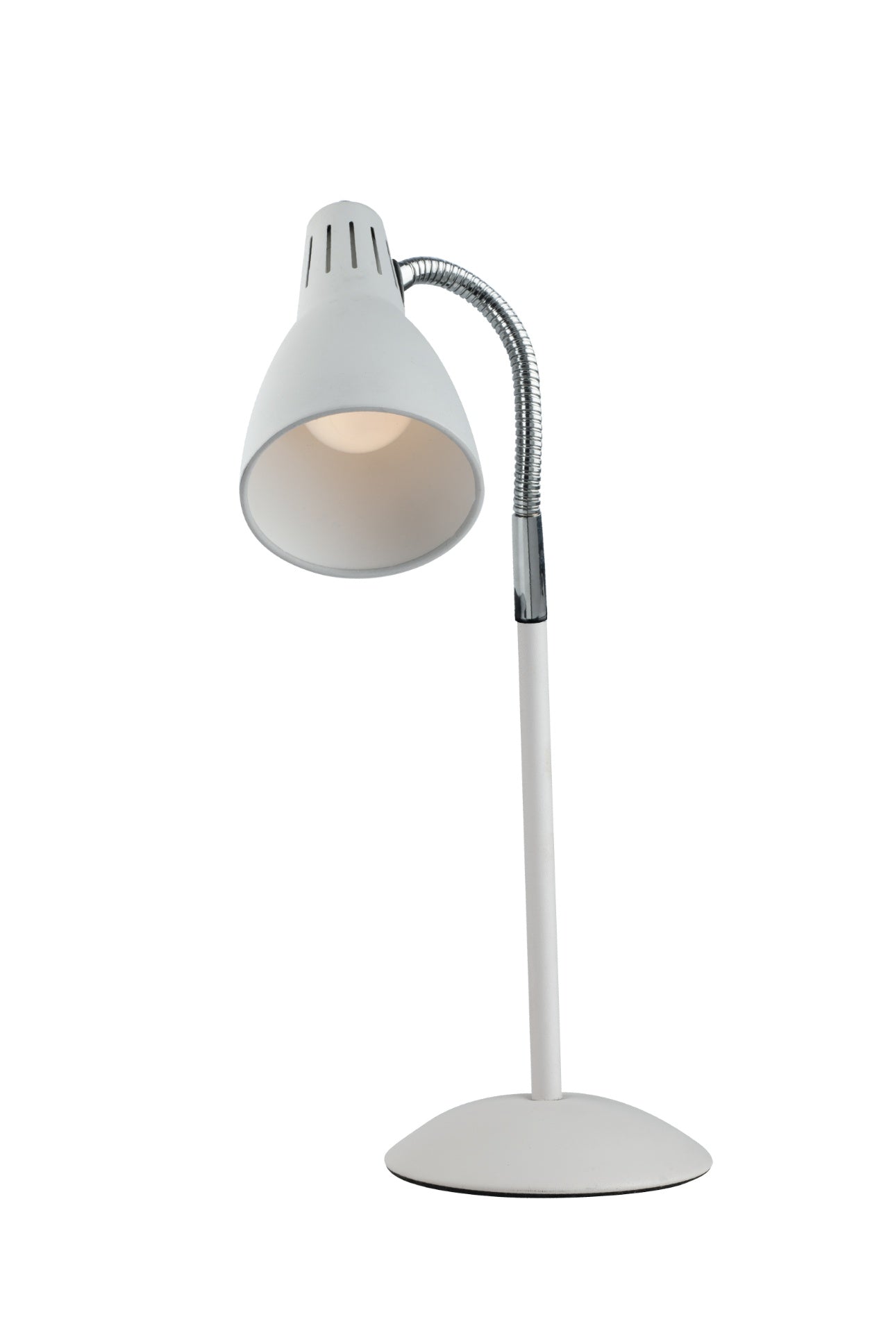 Lampada da scrivania in alluminio con diffusore orientabile bianco-nero-grigio 1XE14 non incl.