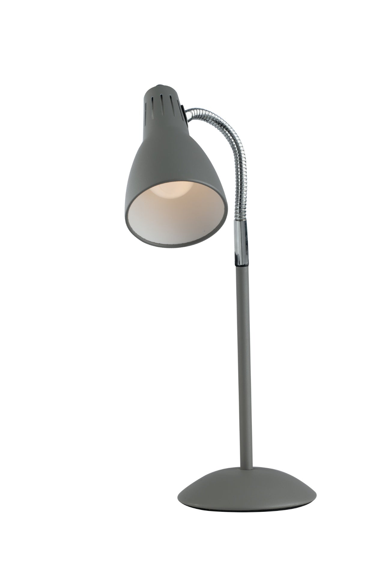 Lampada da scrivania in alluminio con diffusore orientabile bianco-nero-grigio 1XE14 non incl.