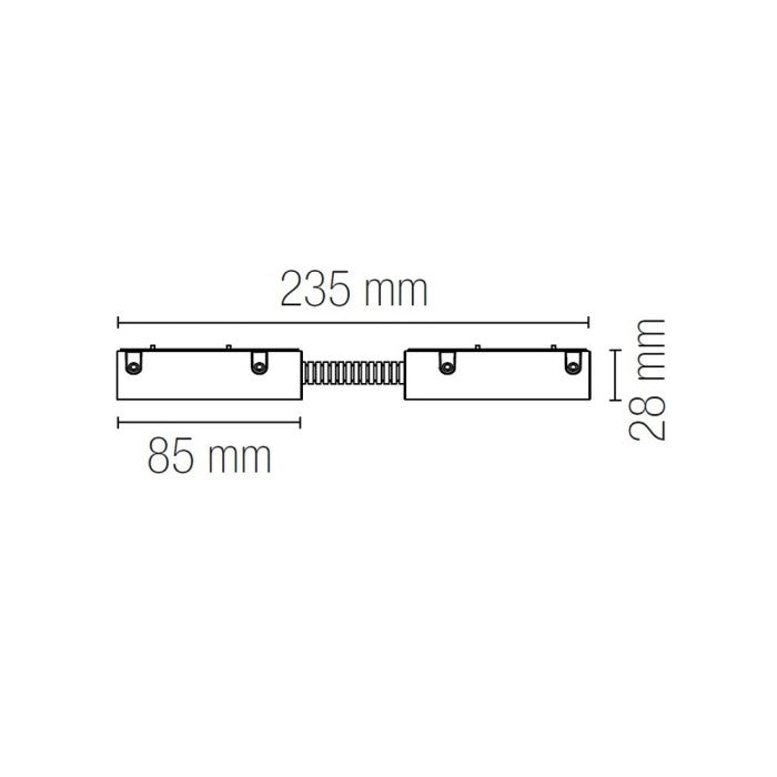 Innesto per elettrificazione 48V flessibile compatibile con tutti i modelli binari DAVINCI finitura nera