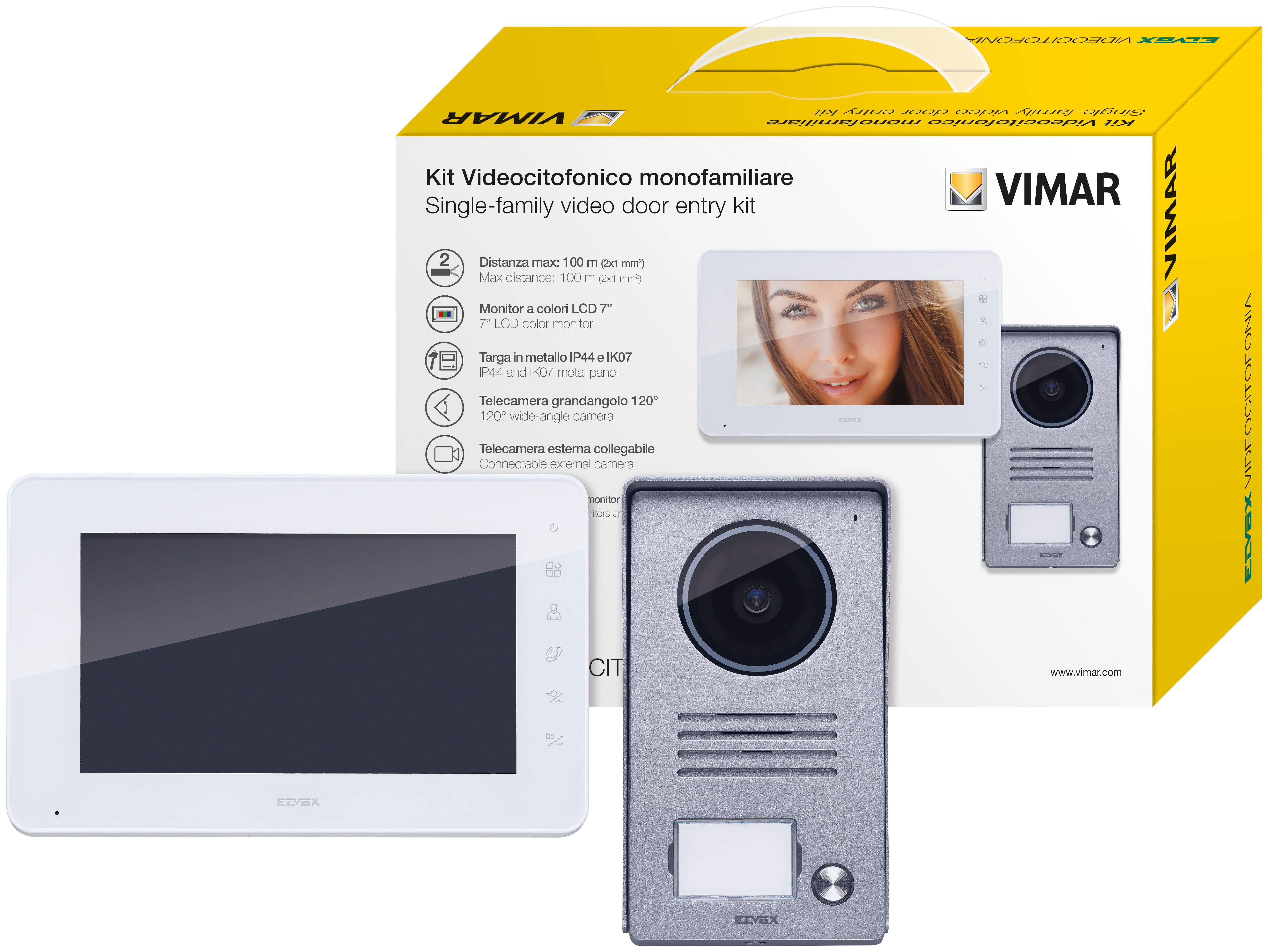 VIMAR KIT VIDEOCITOFONO MONITOR VIVAVOCE COLORI 7 LCD K40910