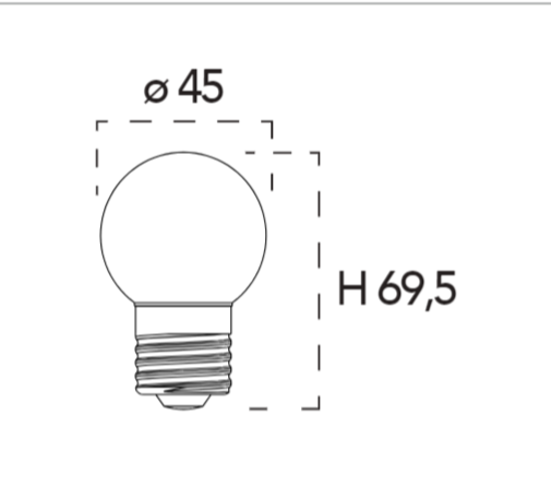 Lampadine LED E27 1W 200LM blu