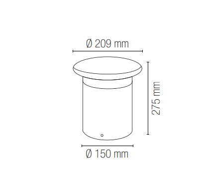 Palo per esterno IP65 in alluminio antracite o corten led integrato regolabile 3000-4000°k 10W 1284 lumen BITT