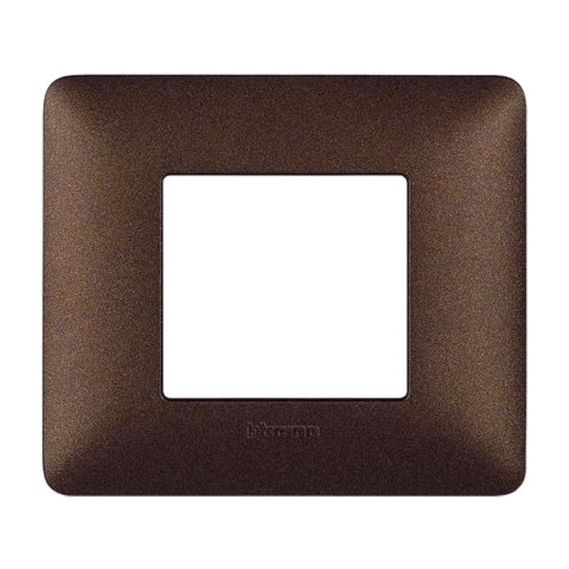 Placca Bticino Matix 2 moduli marrone caffè AM4802TGG