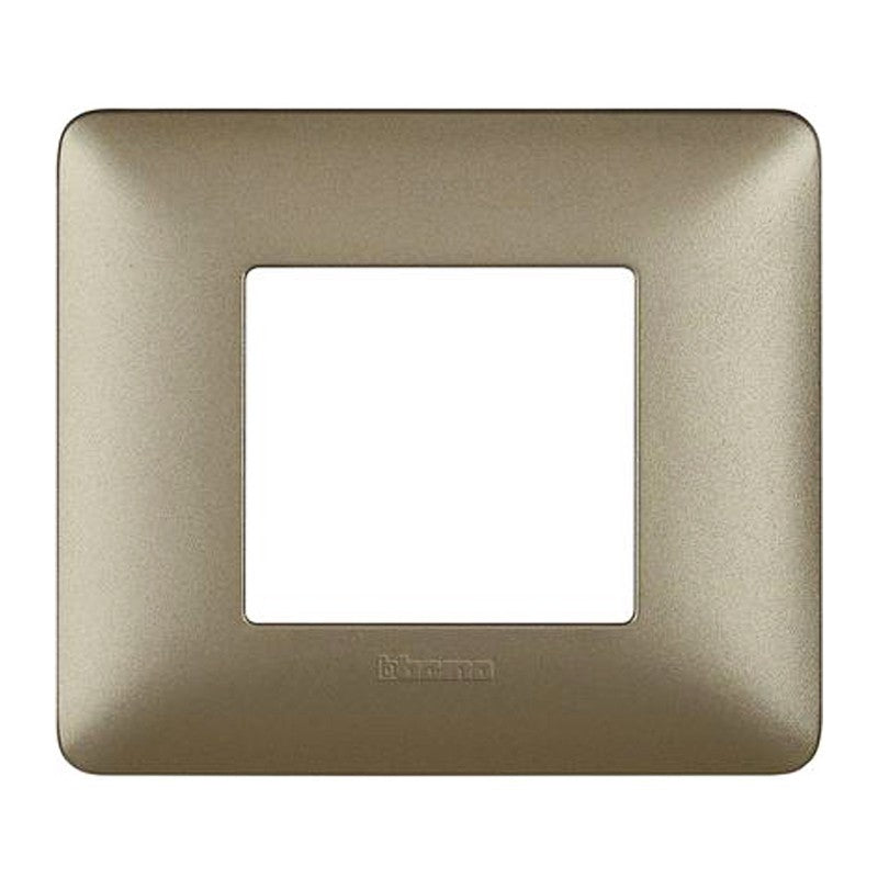 Placca Bticino Matix 2 moduli titanium AM4802MTA