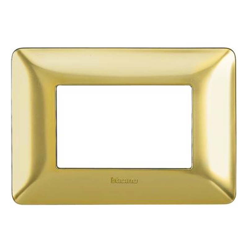 Placca Bticino Matix 3 moduli oro satinato AM4803GOS