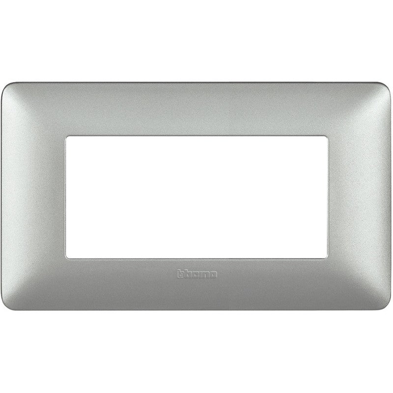 Placca Bticino Matix 4 moduli silver AM4804MSL