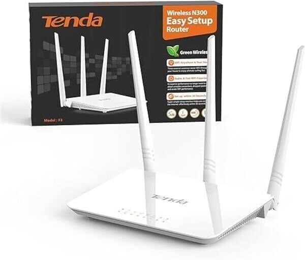 Router Wireless F3 300MBps, 3X5DBI, 3X10/100MBPS LAN TENDA